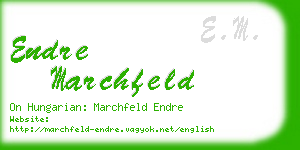 endre marchfeld business card